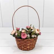 Корзина плетёная Круглая 16*10/30 с ручкой &quot;Береста&quot; (ассортимент) 1/240 Арт: 420-200 - Корзина плетёная Круглая 16*10/30 с ручкой "Береста" (ассортимент) 1/240 Арт: 420-200