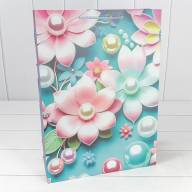 Пакет подарочный с блёстками "Цветы" (микс 262) 30*41,5*12 210г 1/20 1/80 Арт: 000262A - Пакет подарочный с блёстками "Цветы" (микс 262) 30*41,5*12 210г 1/20 1/80 Арт: 000262A