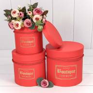 Коробки Цилиндр Набор 1/3 18,3*17,2 "Boutique" Красный 1/12 Арт: 720195/4 - Коробки Цилиндр Набор 1/3 18,3*17,2 "Boutique" Красный 1/12 Арт: 720195/4