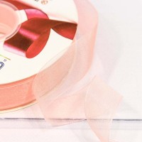 Лента Органза 2,5см*100ярд Персиковый 1/13 1/52 Арт: 559-25/1022