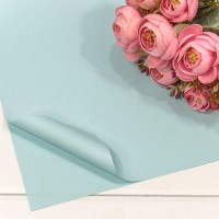 Плёнка в листах 55*55 (20 шт.) матовая "Корейская" 65мкм Голубой 1/60 Арт: 1698/7457