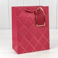 Пакет подарочный с тиснением &quot;Ромбы&quot; (микс) 18*23*10 210г 1/20 1/360 Арт: 300710E - Пакет подарочный с тиснением "Ромбы" (микс) 18*23*10 210г 1/20 1/360 Арт: 300710E