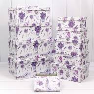 Коробки Прямоугольные Набор 1/10 34*26*15,3 "Лаванда на белом фоне" 1/6 Арт: 721604/1832 - Коробки Прямоугольные Набор 1/10 34*26*15,3 "Лаванда на белом фоне" 1/6 Арт: 721604/1832