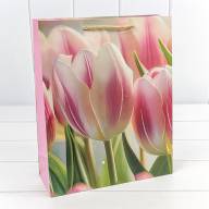 Пакет подарочный с блёстками "Тюльпаны" (микс 256) 26*32*10 210г 1/20 1/240 Арт: 000256C - Пакет подарочный с блёстками "Тюльпаны" (микс 256) 26*32*10 210г 1/20 1/240 Арт: 000256C