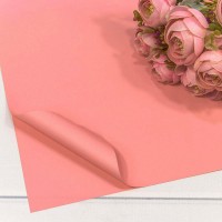 Плёнка в листах 55*55 (20 шт.) матовая "Корейская" 65мкм Розовый-2339 1/60 Арт: 1698/2339