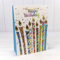 Пакет подарочный &quot;Happy birthday&quot; (микс) 30*41,5*12 210г 1/20 1/80 Арт: 000269A - Пакет подарочный "Happy birthday" (микс) 30*41,5*12 210г 1/20 1/80 Арт: 000269A