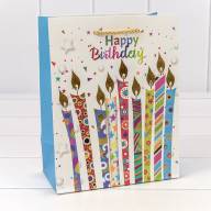 Пакет подарочный "Happy birthday" (микс) 18*23*10 210г 1/20 1/360 Арт: 000269E - Пакет подарочный "Happy birthday" (микс) 18*23*10 210г 1/20 1/360 Арт: 000269E