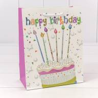 Пакет подарочный "Happy birthday" (микс) 18*23*10 210г 1/20 1/360 Арт: 000269E - Пакет подарочный "Happy birthday" (микс) 18*23*10 210г 1/20 1/360 Арт: 000269E