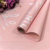 Плёнка 0,58*10м матовая "I like you" 55мкм Розовый 1/30 Арт: 1660/699