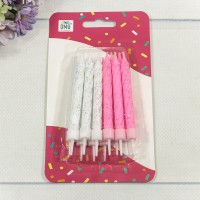 Свечи для торта набор (12 шт.) 8см (микс 15) 1/12 1/144 Арт: 20010-95/15