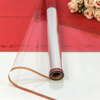Плёнка 0,57*10м матовая/глянцевая с окошком 55мкм Красный 1/30 Арт: 1634/4