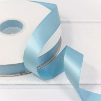 Лента Атласная Полиэстер класс А 2,5см*100ярд Голубой 1/13 1/52 Арт: 556-25/311