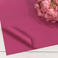 Плёнка в листах 55*55 (20 шт.) матовая "Корейская" 65мкм Малиново-розовый-7424 1/60 Арт: 1698/7424