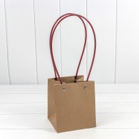 Пакет подарочный "Ваза для цветов" 15*13*13 Крафт 1/10 1/120 Арт: 000170P