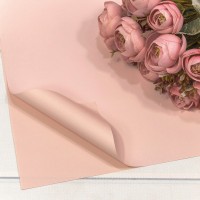 Плёнка в листах 55*55 (20 шт.) матовая "Корейская" 65мкм Персиковый 1/60 Арт: 1698/4032
