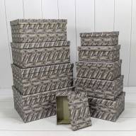 Коробки Прямоугольные Набор 1/10 34*26*15,3 "Узор" 1/6 Арт: 721604/1749 - Коробки Прямоугольные Набор 1/10 34*26*15,3 "Узор" 1/6 Арт: 721604/1749