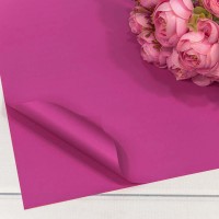 Плёнка в листах 55*55 (20 шт.) матовая "Корейская" 65мкм Малиново-розовый 1/60 Арт: 1698/C