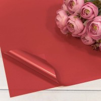 Плёнка в листах 55*55 (20 шт.) матовая "Корейская" 65мкм Красный-3546 1/60 Арт: 1698/3546