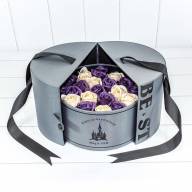 Коробка Круглая 25,5*18 "Сюрприз" деревянная с атласной тканью "Best" Серый 1/12 Арт: 720678/4 - Коробка Круглая 25,5*18 "Сюрприз" деревянная с атласной тканью "Best" Серый 1/12 Арт: 720678/4