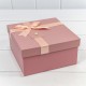 Коробки Квадратные Набор 1/3 19*19*9,5 с бантом и цветочком Лиловый 1/18 Арт: 721629/2