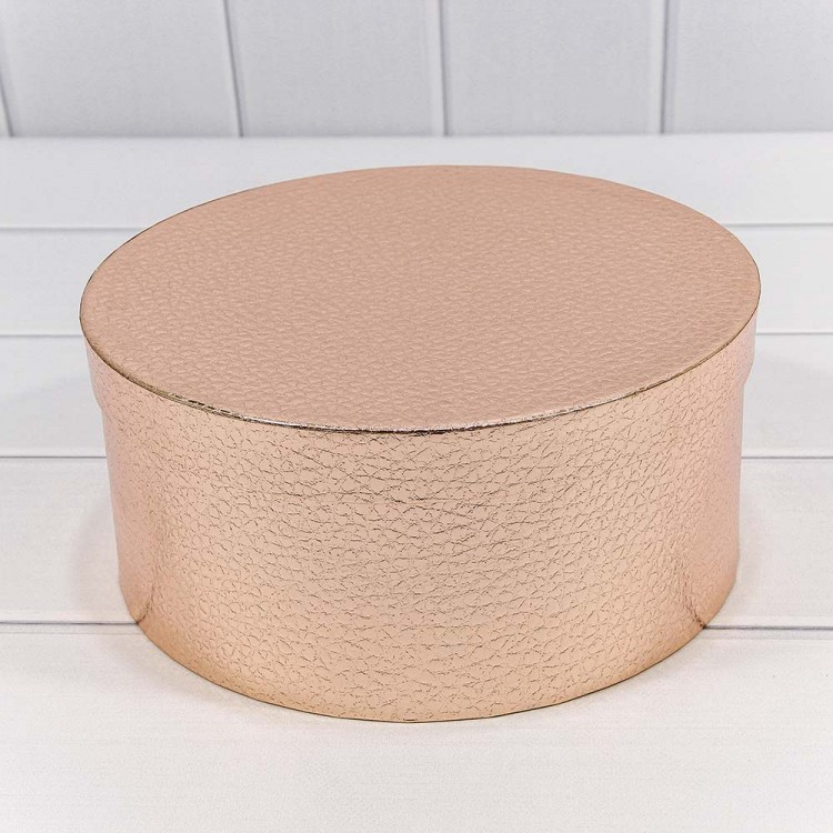 Коробки Круглые Набор 1/3 25,2*11,5 "Кожа крокодила" Бронзовый 1/12 Арт: 72058/1628