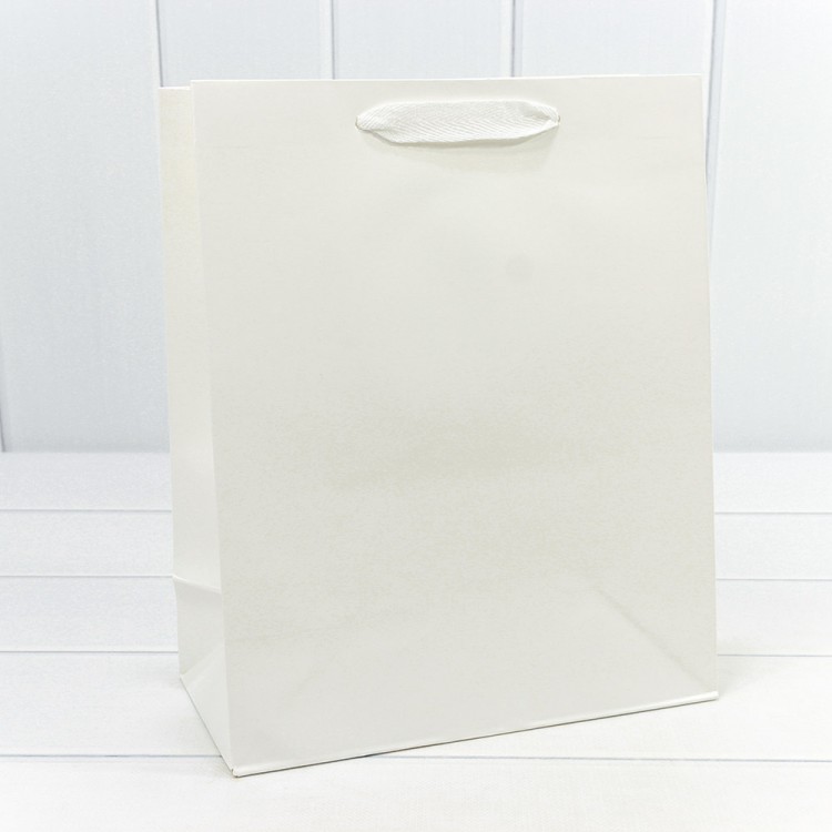 Пакет подарочный Крафт "Люкс" 26*32*13 210г Белый 1/10 1/240 Арт: 000221C/9