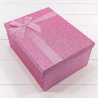 Коробки Прямоугольные Набор 1/10 34*26*15,3 "Блеск" Розовый 1/4 Арт: 730604/0114