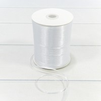 Лента Атласная Сатин (бобина) 0,3см*870ярд Белый 1/40 Арт: 595-03/01