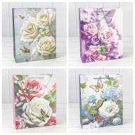 Пакет подарочный с 3D аппликацией "Розы и бабочки" (микс 250) 26*32*10 210г 1/20 1/240 Арт: 000250C - Пакет подарочный с 3D аппликацией "Розы и бабочки" (микс 250) 26*32*10 210г 1/20 1/240 Арт: 000250C