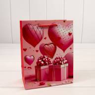 Пакет подарочный с тиснением "Сердца" (микс 110) 18*23*10 210г 1/20 1/360 Арт: 000110E - Пакет подарочный с тиснением "Сердца" (микс 110) 18*23*10 210г 1/20 1/360 Арт: 000110E